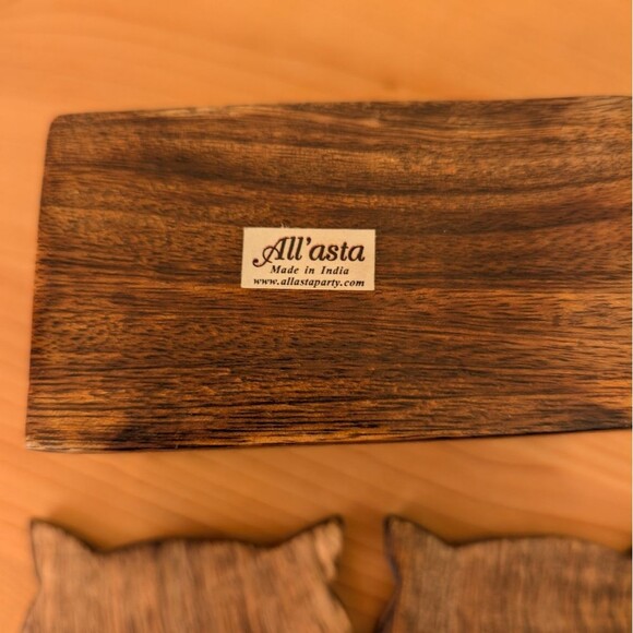 All'Asta Owl Coaster Set - Wood - Picture 2 of 4